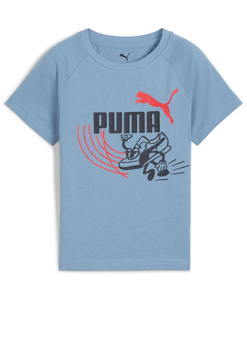 PUMA Kids Little Runners Aop T-Shirt