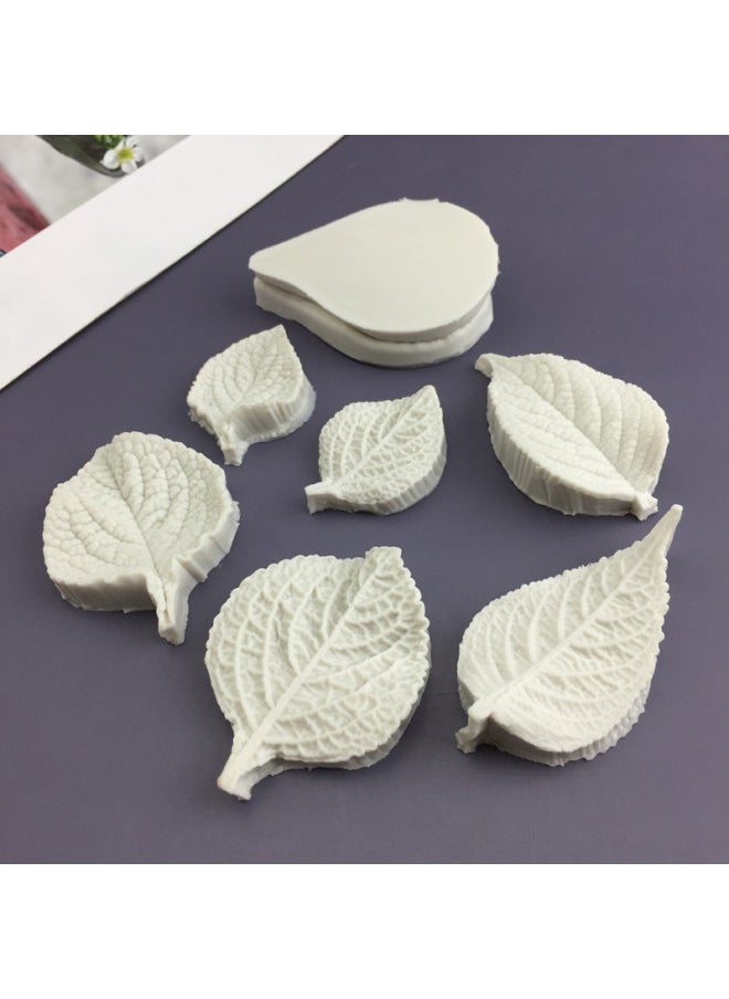 DIY Flip Sugar Flower Leaf Simulation Pattern Vein Flower Cake Baking Silicone Mold Food Grade Tool Decoration-Specification - Image 2