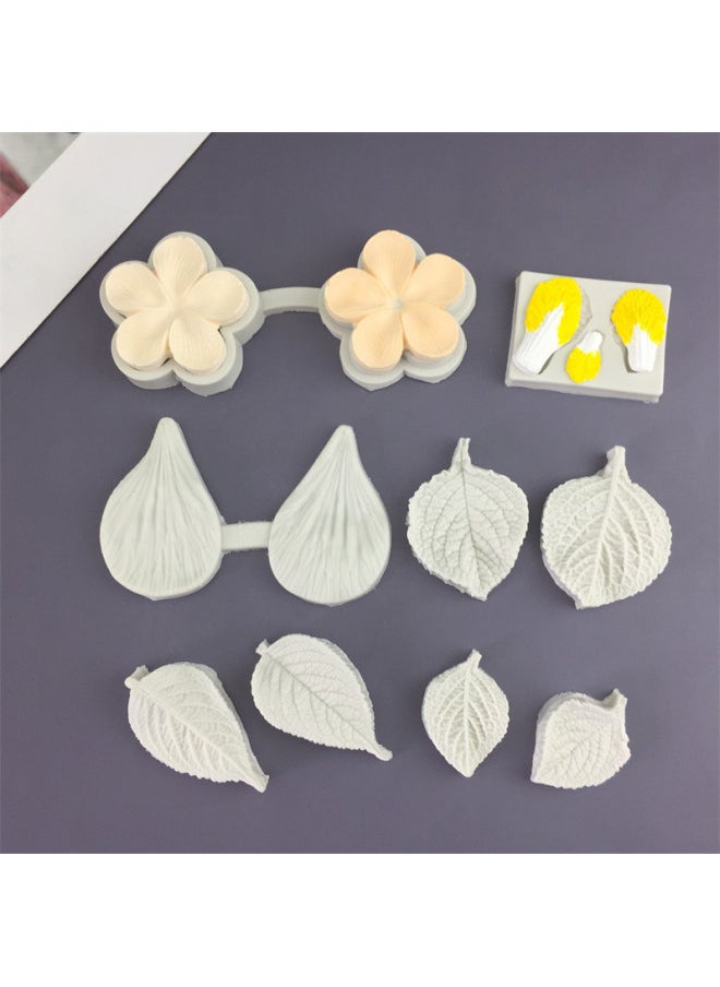 DIY Flip Sugar Flower Leaf Simulation Pattern Vein Flower Cake Baking Silicone Mold Food Grade Tool Decoration-Specification - Image 4