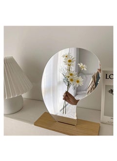 Y&D Acrylic Makeup Mirror for Desk with Stand-Aesthetic Decor Vanity Mirror-Frameless Table top Bedroom, Living Room and Minimal Spaces  - Image 1