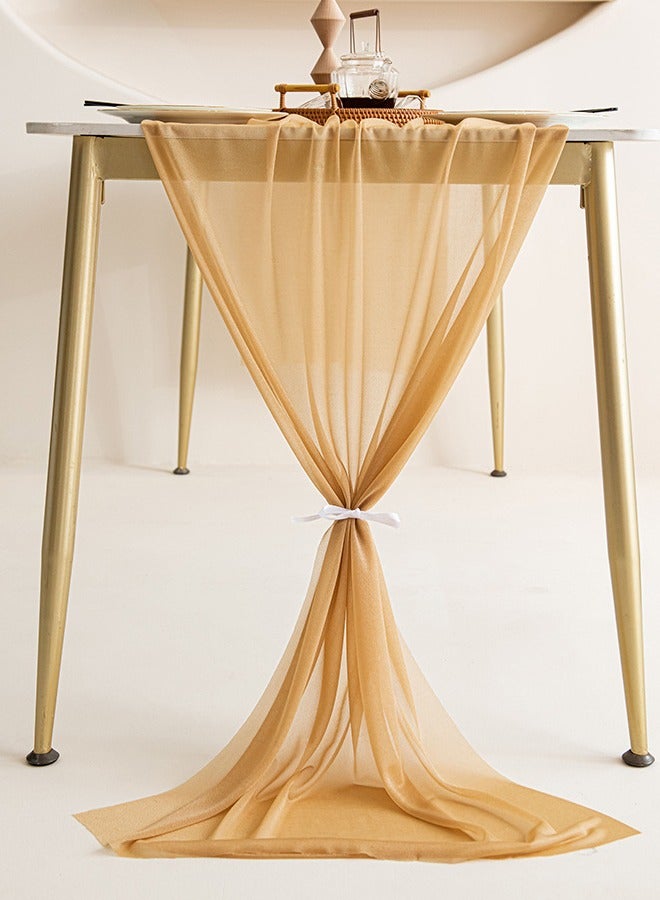 BF HOME Chiffon Tablecloths Table Runner Chessian for Wedding Reception Bridal Shower Party Event Decoration Table Centerpiece - Image 2