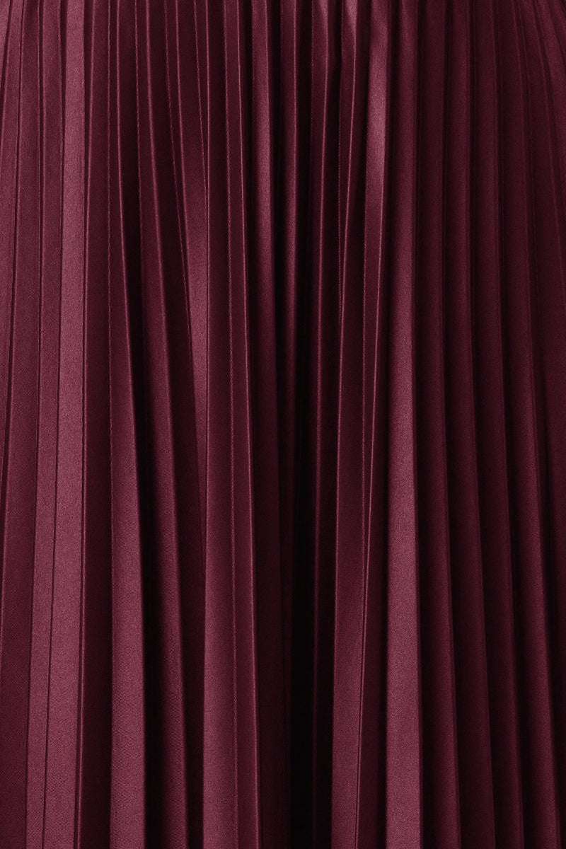 trendyol Plum Pleated Maxi Skirt - Image 2