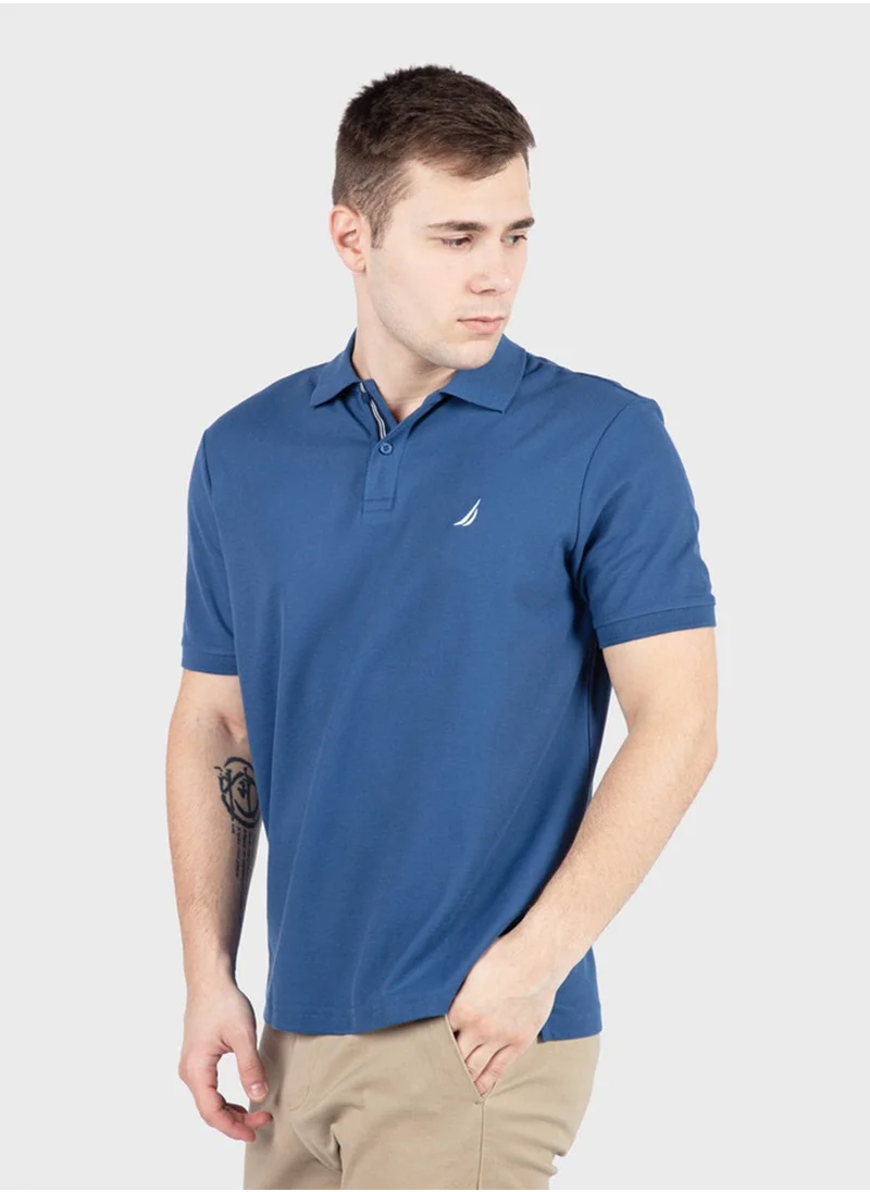 نوتيكا Classic Men's  Cotton Union Blue Polo Shirt – Stylish, and Comfortable for Everyday Wear!