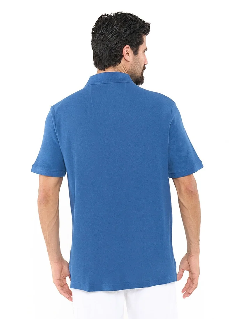 NAUTICA Union Blue Essential Regular Fit Premium Cotton Logo Polo Shirt for Men | Best Price UAE