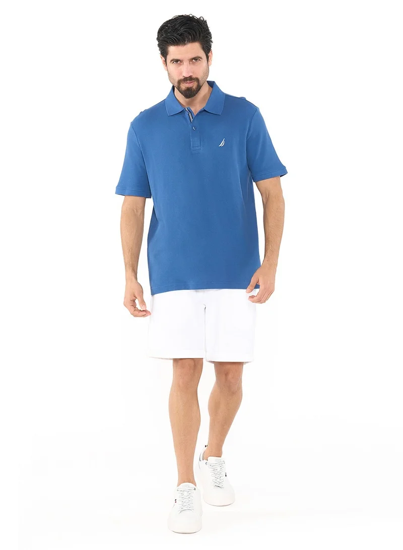 NAUTICA Union Blue Essential Regular Fit Premium Cotton Logo Polo Shirt for Men | Best Price UAE