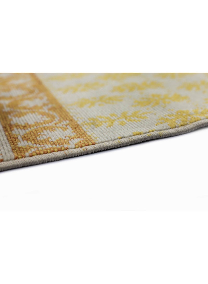 Alkaffary Belgian Sadu Inspiration Rug in Elegant Khish Design with Refined Bohemian Style 2.80X3.80 yellow - Image 4