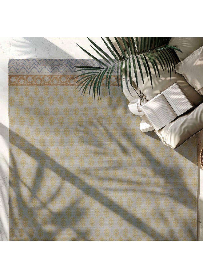 Alkaffary Belgian Sadu Inspiration Rug in Elegant Khish Design with Refined Bohemian Style 2.80X3.80 yellow - Image 1