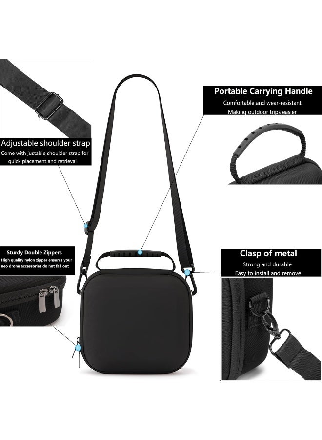 SYOSI Neo Case, DJI NEO Carrying Case, Portable Shoulder Bag For DJI Neo Drone And Batteries Accessories, Lightweight Splash-Proof Storage Bag With Adjustable Strap For Travel, Outdoor, Home Use (Black) - Image 2