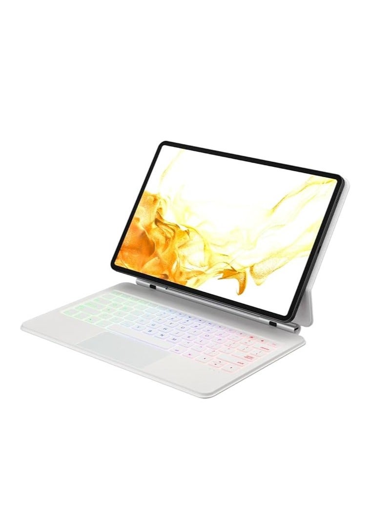 Galaxy Tab S9+ 12.4/ Tab S9 FE+ 12.4/ Tab S8+12.4/ Tab S7+12.4/ Tab S7 FE 12.4 Keyboard Case with Backlit Touchpad Floating Cantilever Stand - Image 1