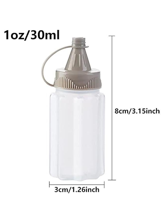 RYNX 4 Mini Squeeze Bottles Bento Box Plastic Condiment Bottle Tomato Ketchup Hy Salad Dressing Container Mini Condiment Squeeze Bottles Plastic Squeeze Bottles Dressing Container 30ML)  - Image 2
