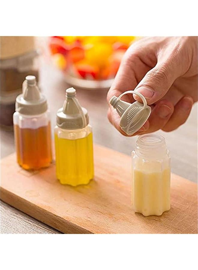 RYNX 4 Mini Squeeze Bottles Bento Box Plastic Condiment Bottle Tomato Ketchup Hy Salad Dressing Container Mini Condiment Squeeze Bottles Plastic Squeeze Bottles Dressing Container 30ML)  - Image 4
