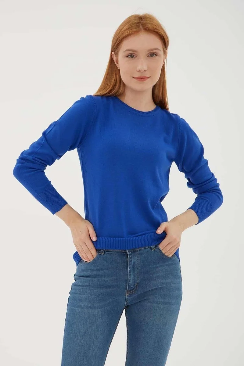 فاشن فريندز Women's Crew Neck Sweater 24K0245K1