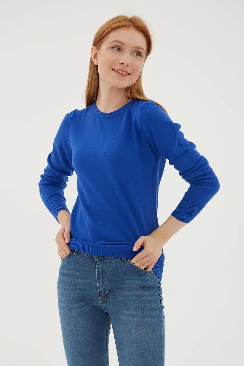 فاشن فريندز Women's Crew Neck Sweater 24K0245K1