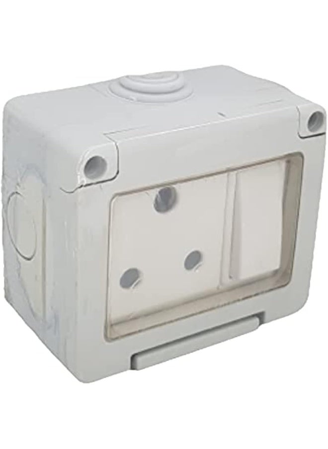 Royal Apex Outdoor Waterproof Weatherproof Switch Socket Ip55 Grey Single Socket 15A  - Image 1