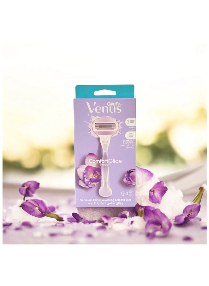 Gillette Venus Comfortglide Breeze Handle + 2 Blades - Image 2
