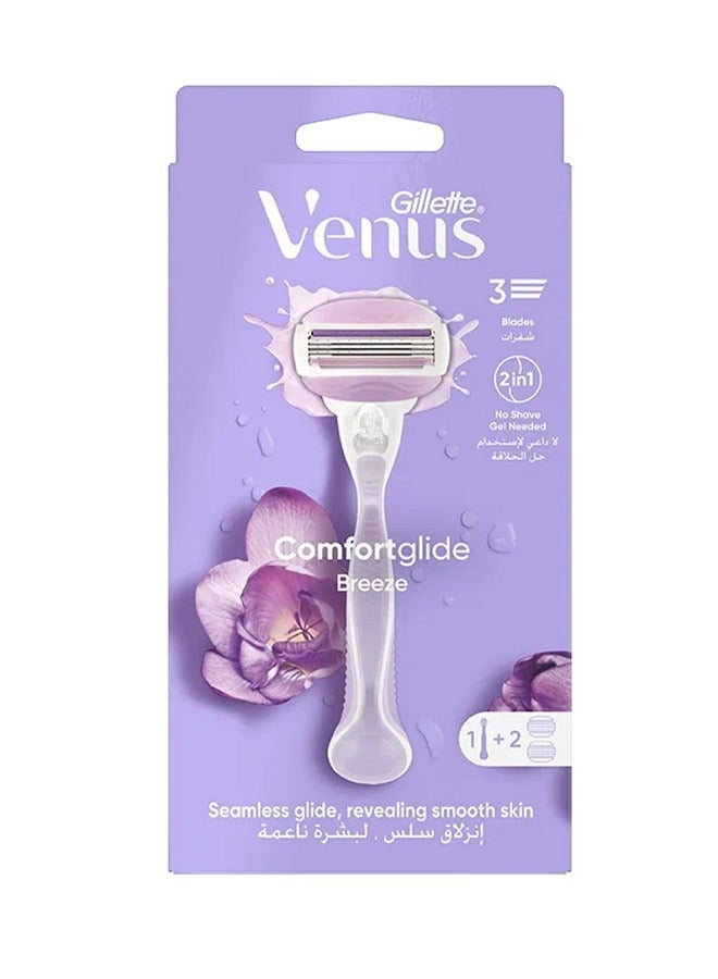 Gillette Venus Comfortglide Breeze Handle + 2 Blades - Image 1