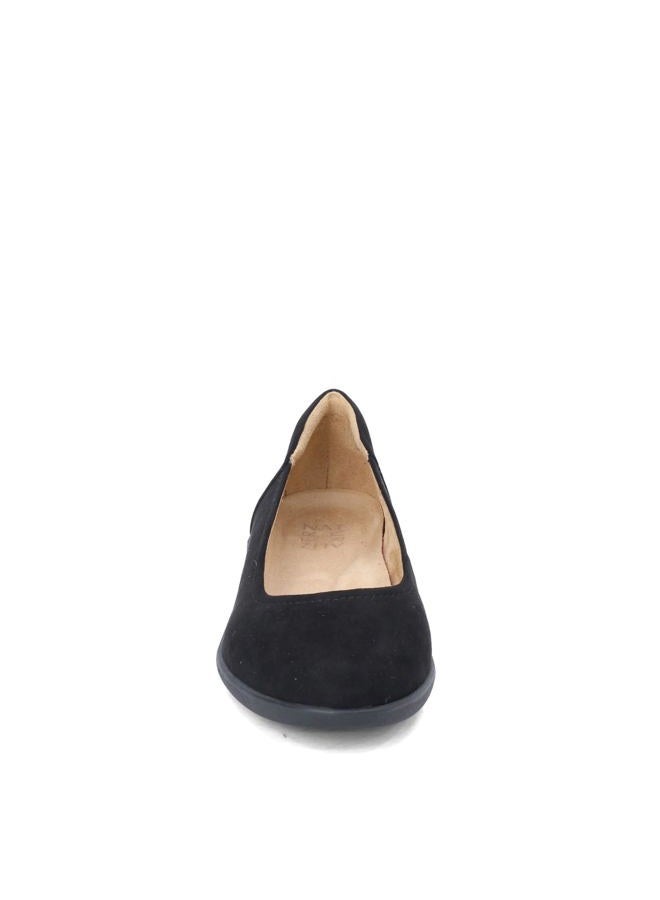 Naturalizer Womens Flexy Comfortable Slip On Round Toe Ballet Flats, Black Leather, 37 EU - Image 4