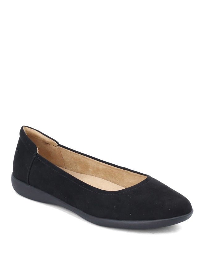 Naturalizer Womens Flexy Comfortable Slip On Round Toe Ballet Flats, Black Leather, 37 EU - Image 2