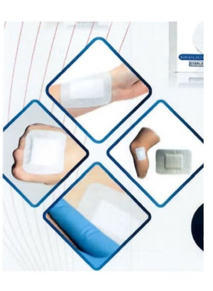 FOCUS 5 Pieces Sterile Square Wound Adhesive Strips 10cm*8cm - Image 2