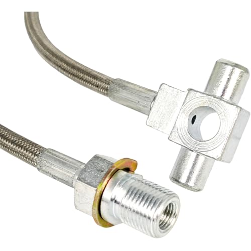 EZROAD 2X Front Extended Stainless Steel Brake Line 89340S Compatible with Chevrolet C10 C20 K10 K20 K5 Blazer Compatible with GMC C15 C25 K15 K25 Jimmy Suburban 19711991 Pickup Truck SUV Lift - Image 3
