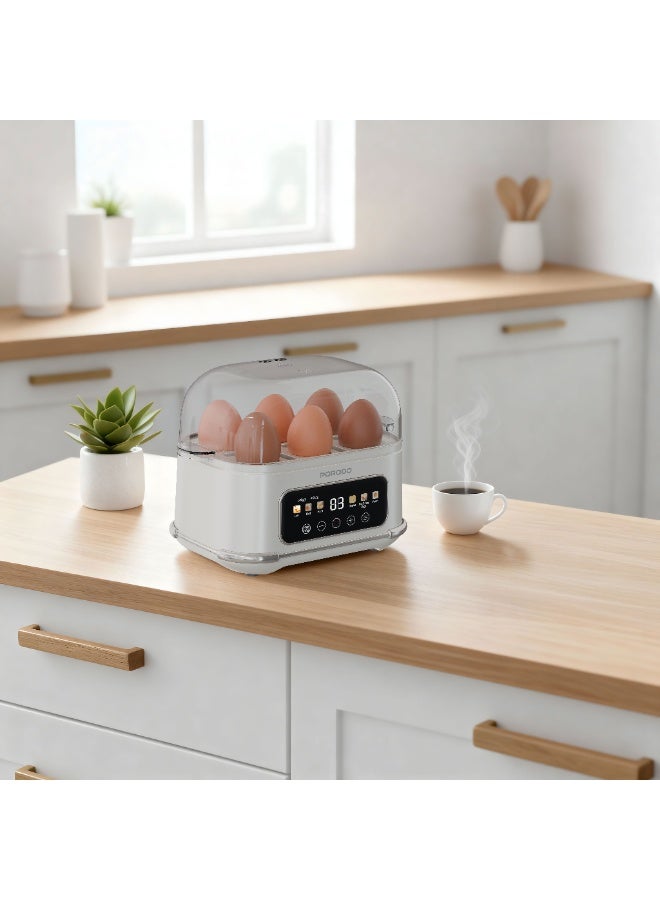 porodo Smart Electric Egg Boiler, 380W Egg Cooker, Up to 6 Eggs, Present Program Selector, Auto Shut-off Function, 100mL Water Capacity - Image 3