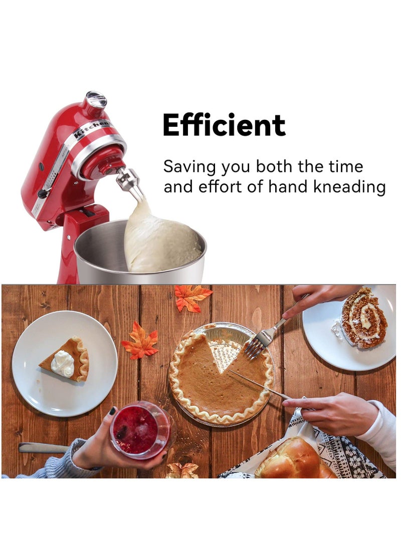 Spiral Dough Hook Replacement for Kitchenaid 4.5/5 Qt. Tilt-Head Stand Mixers, 18/8 Stainless Steel K45DH, Dough Hook Replacement for Kitchenaid Mixers, K45 K45SS KSM75 KSM90 KSM95 KSM100 KSM110  - Image 5