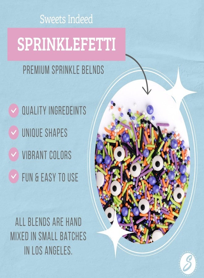 Sweets Indeed Sprinklefetti Monster Mash Sprinkles – 4 oz Jar | Halloween Sprinkle Mix with Candy Eyeballs, Jimmies, Nonpareils & Confetti | Cupcake & Cake Decorations - Image 2