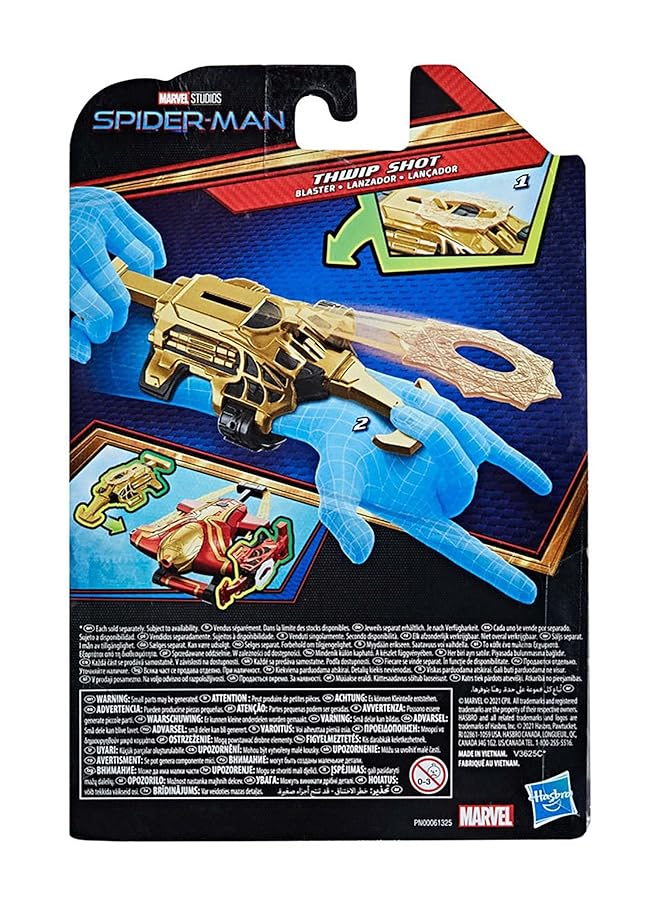 مارفل لعبة لعب الأدوار Spider Man Thwip Shot Blaster تتضمن 3 مقذوفات شبكية قابلة للتمدد للأطفال من سن 5 سنوات فما فوق، متعددة الألوان، قياسية F1934 - Image 2