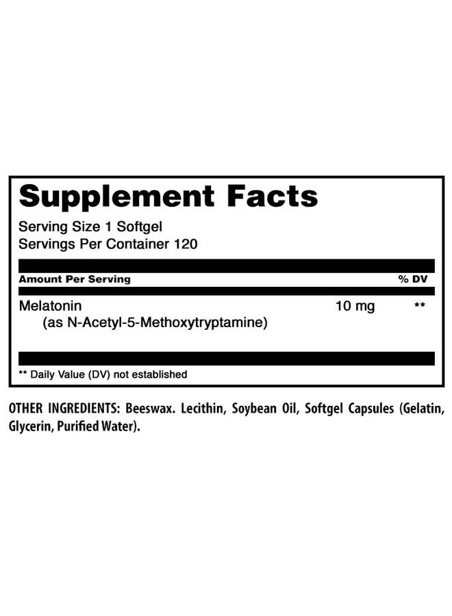 Amazing Nutrition Amazing Formulas Melatonin Supplement | 10 Mg per Serving | 120 Softgels | Non-GMO | Gluten-Free | Made in USA  - Image 4