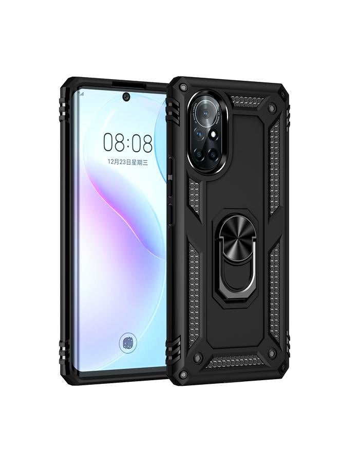 اس-توب جراب لهاتف Huawei nova 8 مقاوم للصدمات مصنوع من مادة TPU + PC مع حامل دوار 360 درجة - Image 2