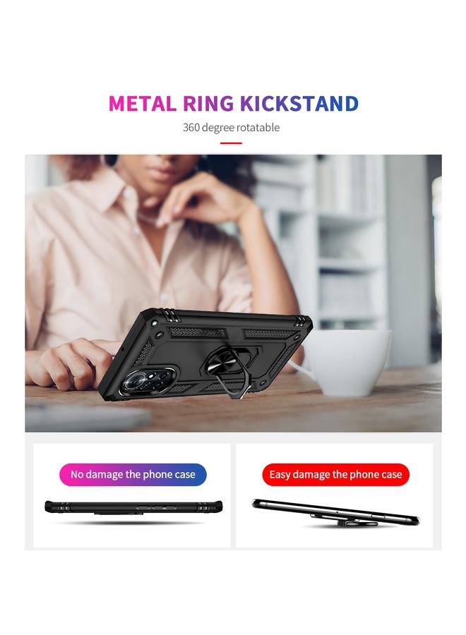 اس-توب جراب لهاتف Huawei nova 8 مقاوم للصدمات مصنوع من مادة TPU + PC مع حامل دوار 360 درجة - Image 5