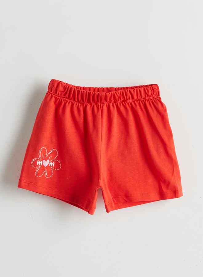 LC WAIKIKI Girls' Printed Waist Elasticated Shorts 2 Pack - Image 2