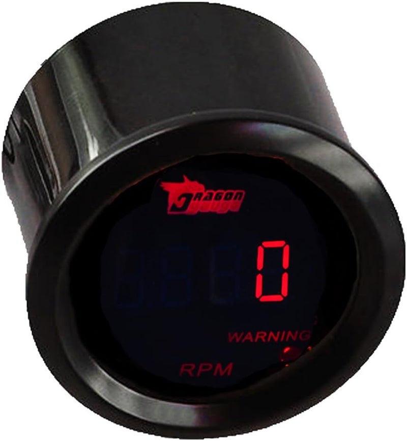 E Support Car 2" 52mm Digital Tacho Gauge Red RPM Tachometer 0-9999 Automotive - Image 3