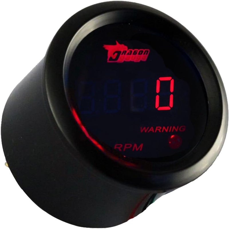 E Support Car 2" 52mm Digital Tacho Gauge Red RPM Tachometer 0-9999 Automotive - Image 5