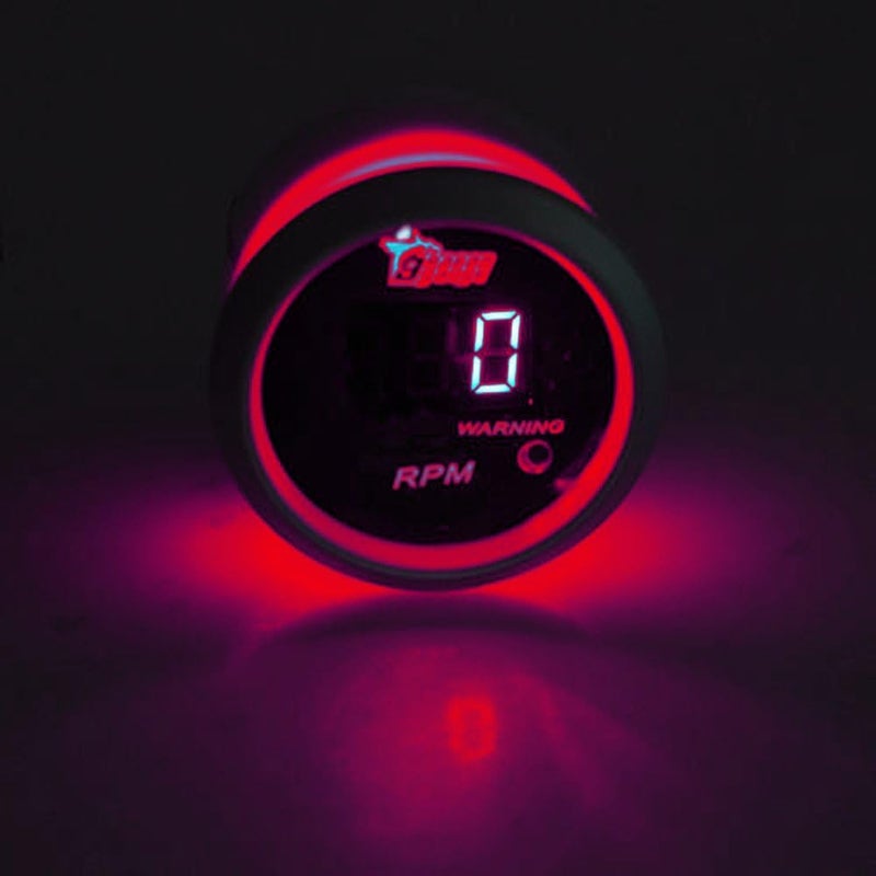 E Support Car 2" 52mm Digital Tacho Gauge Red RPM Tachometer 0-9999 Automotive - Image 2