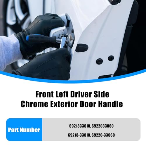 FZJDSD Exterior Door Handle Front Left LH Compatible with Lexus ES350 2007-2012 IS250 2006-2015 IS350 2006-2015 LS460 2007-2015 LS600h L 2008-2015 Replace 6921833010 6922033060 - Image 3