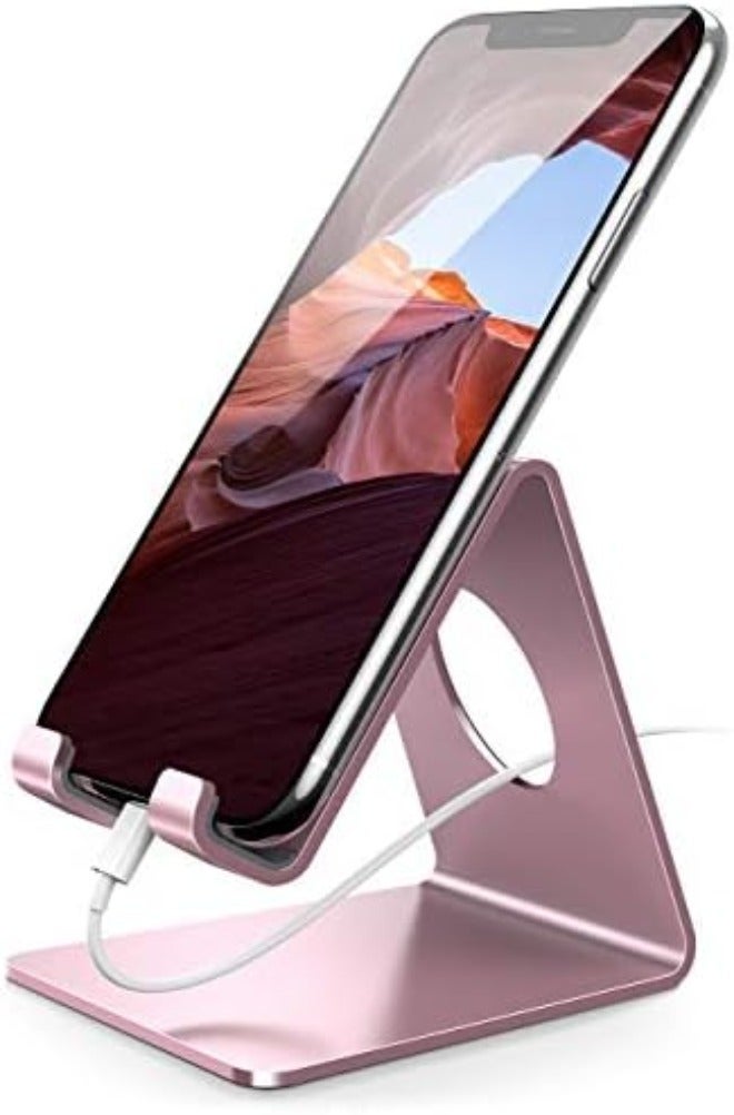 Lamicall Cell Phone Stand, Phone Dock: Cradle, Holder, Stand for Office Desk - Black - Image 1