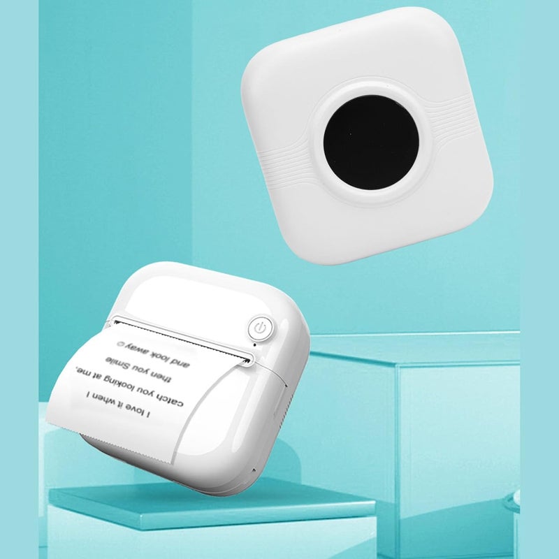 Yunseity Sticker Printer, Bluetooth Thermal Label Printer with 1 Roll Paper, Portable Inkless Sticker Maker Machine Instant Print for Notes Journal Memo Photo Receipts DIY - Image 5