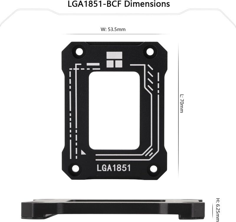 Thermalright LGA1851-BCF Black CPU Holder, Intel 15th CPU Anti-Bending Fixed Bracket, Aluminum Alloy - Image 5