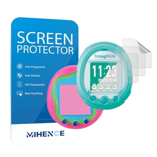 MIHENCE Mihence Compatible for Tamagotchi Smart Screen Protector, HD Premium Real Screen Protector for Tamagotchi Smart Coralpink [ 3PCS ] [ PET ] - Image 1