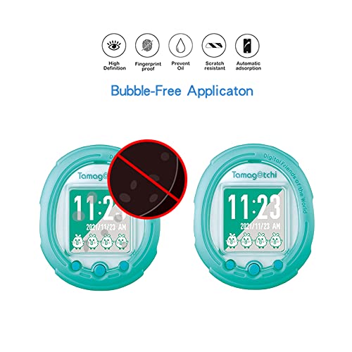 MIHENCE Mihence Compatible for Tamagotchi Smart Screen Protector, HD Premium Real Screen Protector for Tamagotchi Smart Coralpink [ 3PCS ] [ PET ] - Image 2