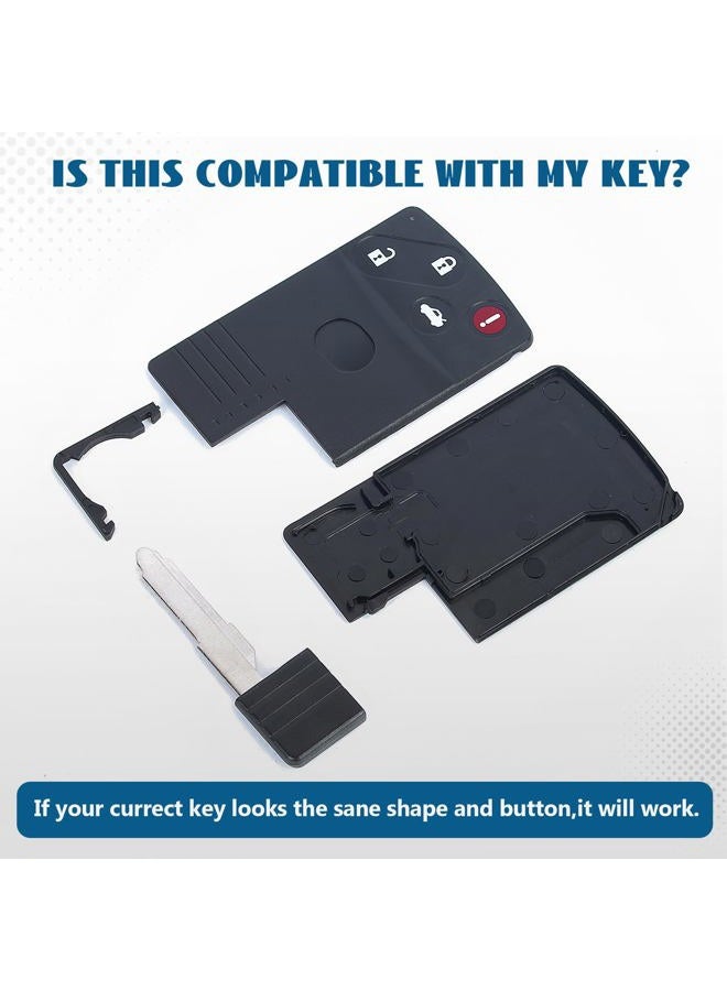 Keyecu Smart Card Remote Key Shell Case for Mazda 5 6 CX-7 CX-9 RX8 Miata 3+1 Button - Image 3