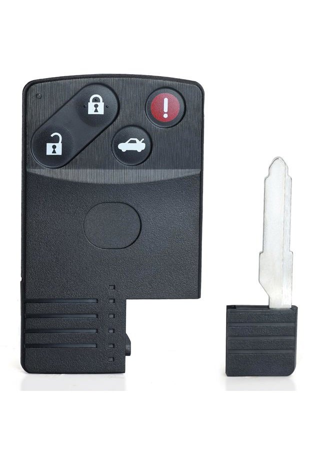 Keyecu Smart Card Remote Key Shell Case for Mazda 5 6 CX-7 CX-9 RX8 Miata 3+1 Button - Image 1
