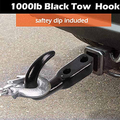 XSTRAP STANDARD 2PK Universal Recovery Tow Hooks 10000LBS Black Forged Tow Hooks Compatible with Jeep Ford Dodge Chevy Chevrolet GMC Toyota Pickup Truck - Image 4