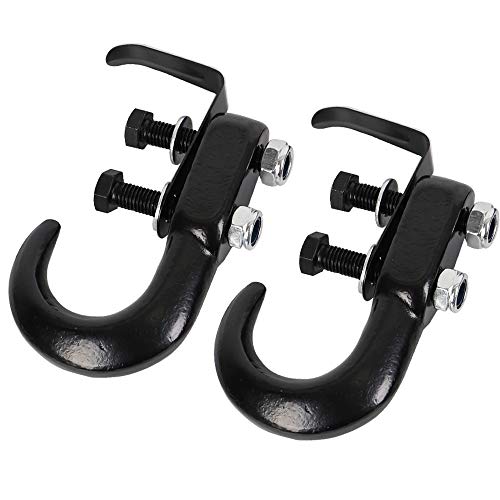 XSTRAP STANDARD 2PK Universal Recovery Tow Hooks 10000LBS Black Forged Tow Hooks Compatible with Jeep Ford Dodge Chevy Chevrolet GMC Toyota Pickup Truck - Image 1