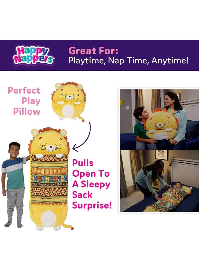 Happy Nappers Happy Nappers Pillow & Sleepy Sack- Comfy, Cozy, Compact, Super Soft, Warm, All Season, Sleeping Bag with Pillow- Lion  - Image 3
