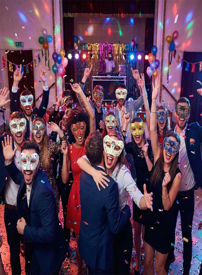 Xosjska 24 Pack Paper Mache Art Mask White Paper Mask Half Face Masquerade Masks DIY White Craft Masquerade Masks and Gem Stickers Cosplay Party Halloween DIY Blank Mardi Gras - Image 4