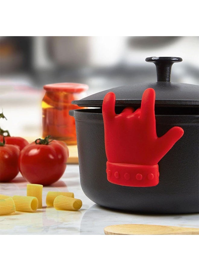 Creative Finger Shaped Spoon Rest Kitchen Tool, Practical Cooking Spoon Rest for Pots and Pans, Block Overflow Lid Lifter, Cute Kitchen Accessories, Cool Gadgets for Cooking Lovers - Image 4