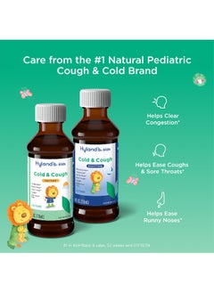Hyland's Hylands Kids Cold and Cough Day and Night Combo Pack Cold Medicine for Ages 2 and up Syrup Cough Medicine for Kids Nasal Decongestant 4 Fl Oz Pack of 2  - Image 2