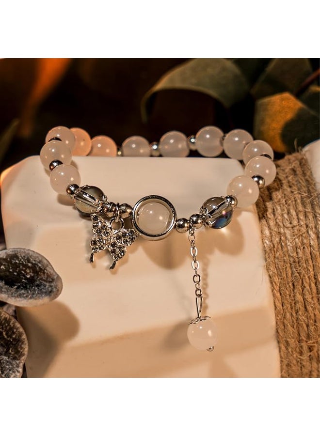 AQUILUX Moonstone Bracelet for Women Glow in the Dark Bracelets Moonstone Jewelry for Women Crystal Bracelet Glow in the Dark Jewelry Trendy Gifts for Birthday - Image 4